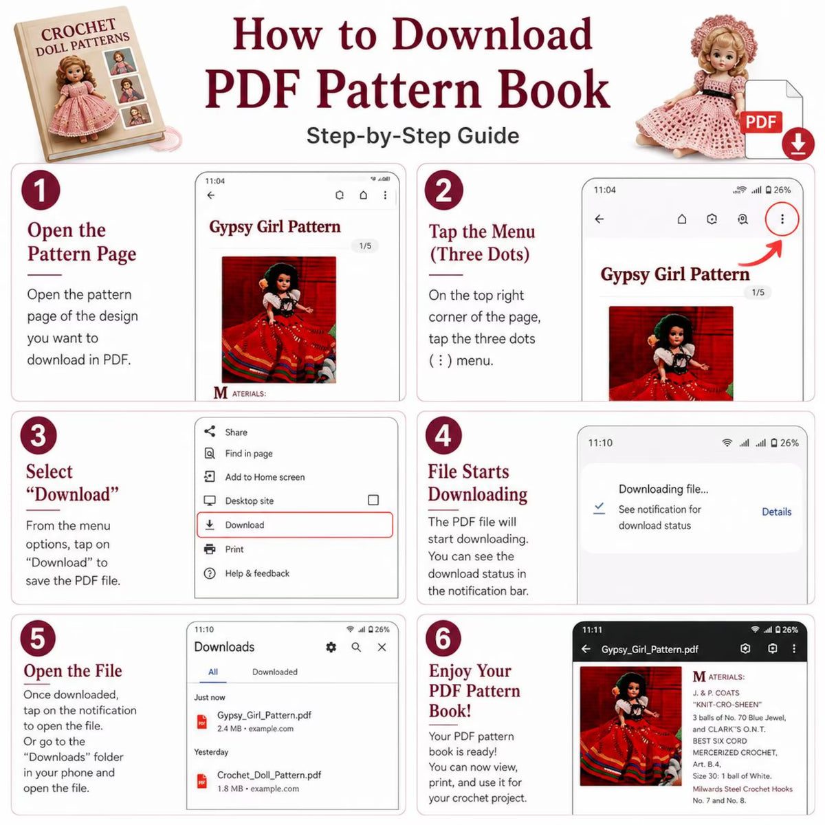 130 Vintage Doll Crochet Patterns Bundle | Amigurumi, Handmade Toys (PDF Download)