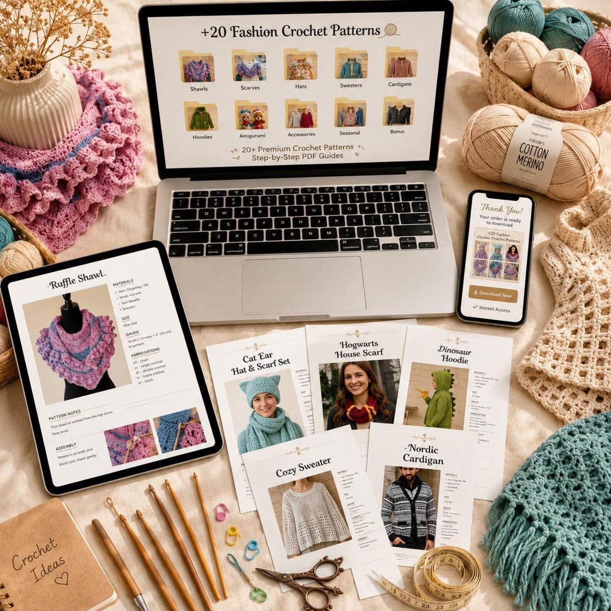 20+ Fashion Crochet Patterns Bundle | Stylish Clothing PDF Patterns (Digital Download)