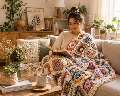 50 Crochet Blanket Patterns Bundle | Baby, Granny Square, Floral Throws (Digital Download)