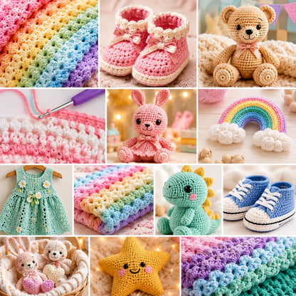 60+ Baby Nursery Crochet Patterns Bundle | Amigurumi Toys & Nursery Decor PDF (Instant Download)