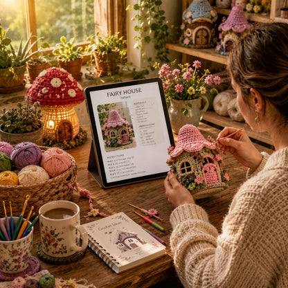 100+ Home Decor Crochet Patterns Bundle | Fairy Houses, Pillows, Wreaths (PDF Download)
