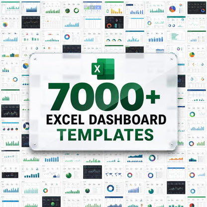 7000+ Excel Dashboard Templates Bundle | KPI, Finance, Sales, HR Reports (Digital Download)