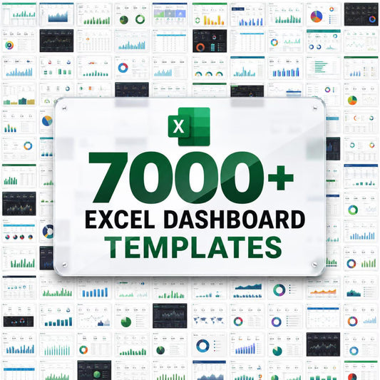 7000+ Excel Dashboard Templates Bundle | KPI, Finance, Sales, HR Reports (Digital Download)