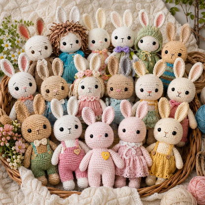 200+ Bunny Crochet Patterns Bundle | Amigurumi Rabbit PDF Patterns (Digital Download)