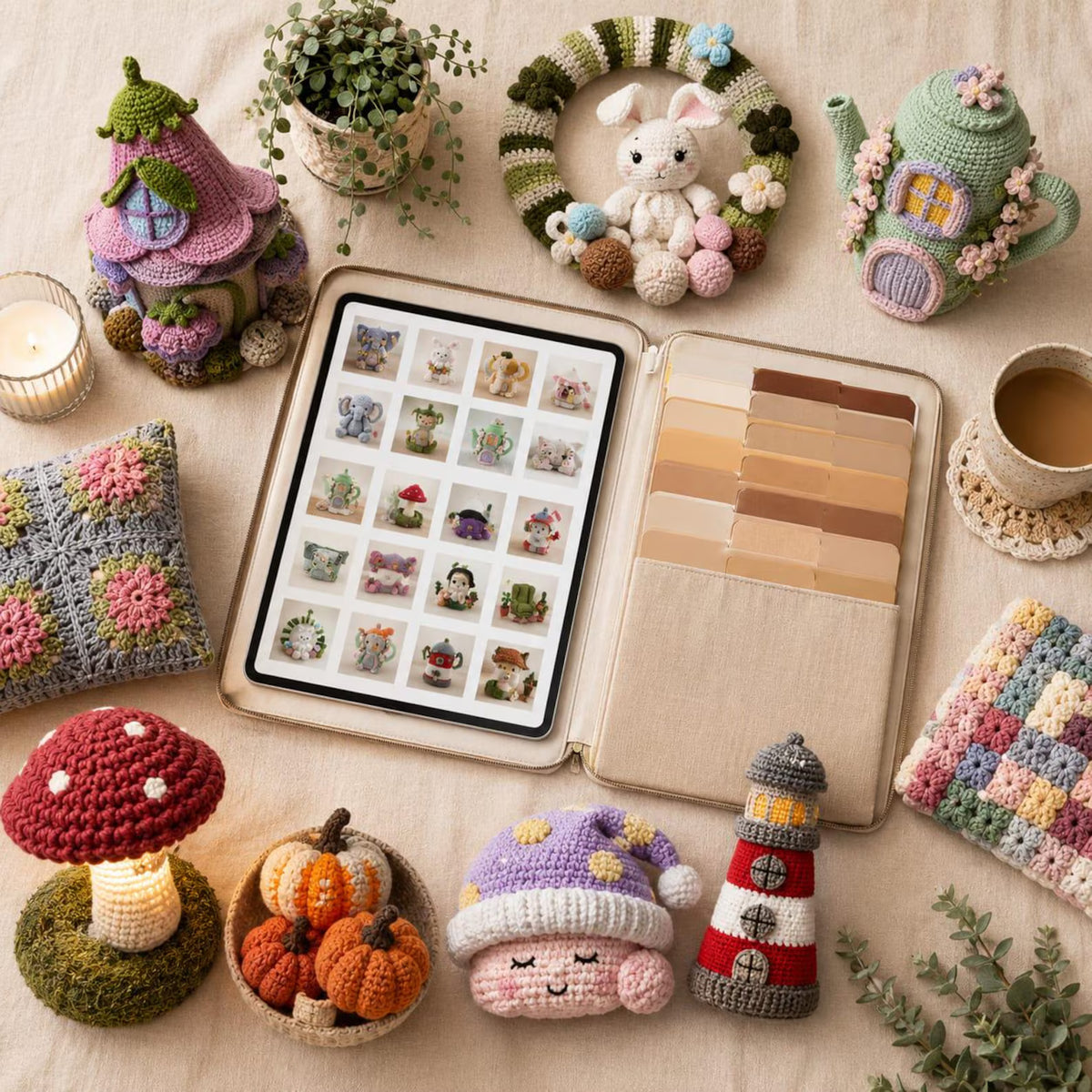 100+ Home Decor Crochet Patterns Bundle | Fairy Houses, Pillows, Wreaths (PDF Download)