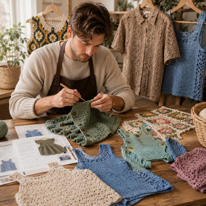 49 Crochet Garment Top Patterns | Women's Summer Tanks, Blouses (PDF Download)