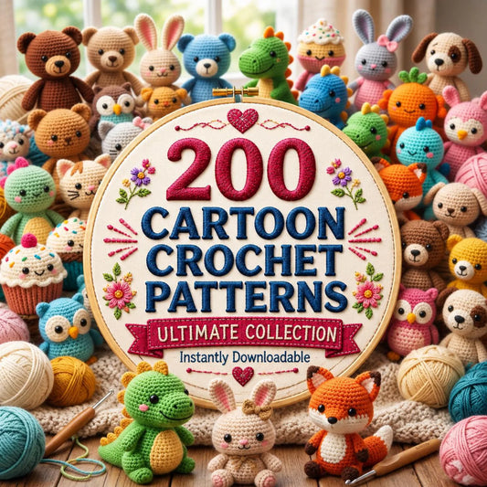 200 Cartoon Amigurumi Crochet Patterns | Character Toys, Dolls, Plushies (PDF Download)