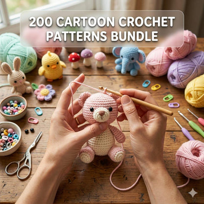 200 Cartoon Amigurumi Crochet Patterns | Character Toys, Dolls, Plushies (PDF Download)