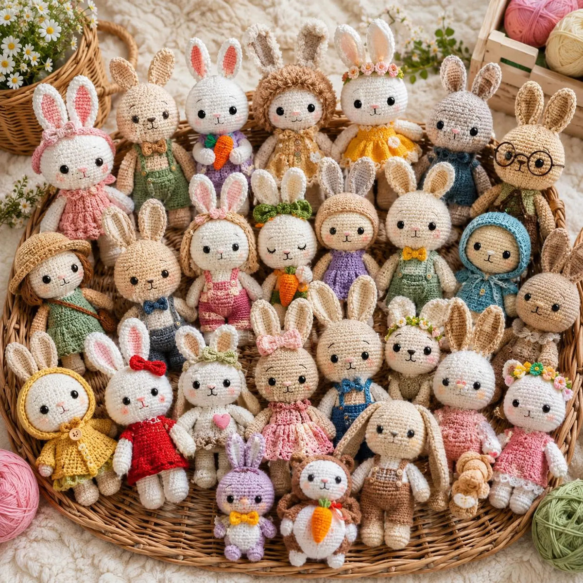200+ Bunny Crochet Patterns Bundle | Amigurumi Rabbit PDF Patterns (Digital Download)
