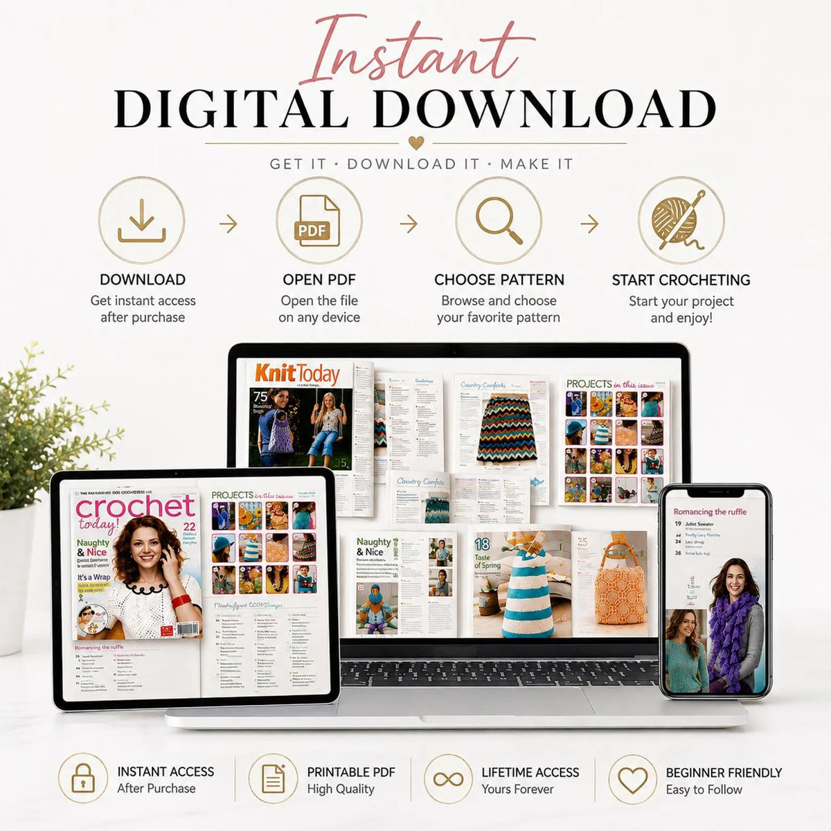 4000+ Crochet Pages Bundle (2006–2014 Editions) – Vintage Patterns (PDF Download)