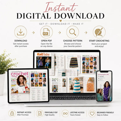 4000+ Crochet Pages Bundle (2006–2014 Editions) – Vintage Patterns (PDF Download)