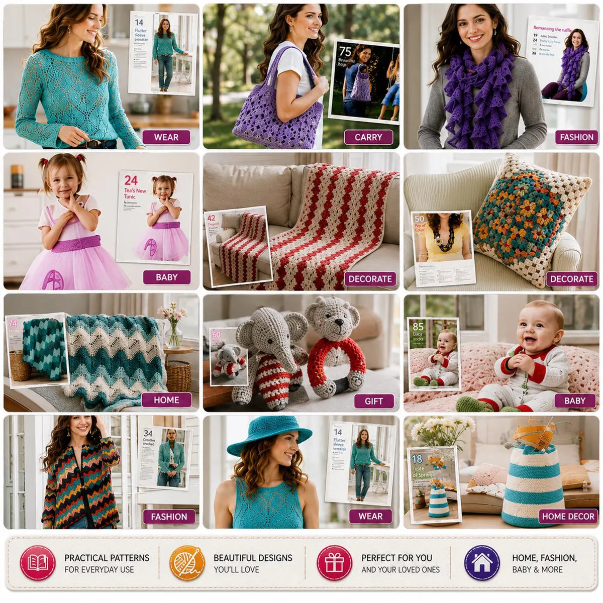 4000+ Crochet Pages Bundle (2006–2014 Editions) – Vintage Patterns (PDF Download)