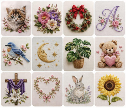700+ Hand Embroidery Patterns Bundle | Floral, Modern, Vintage Designs (Digital Download)
