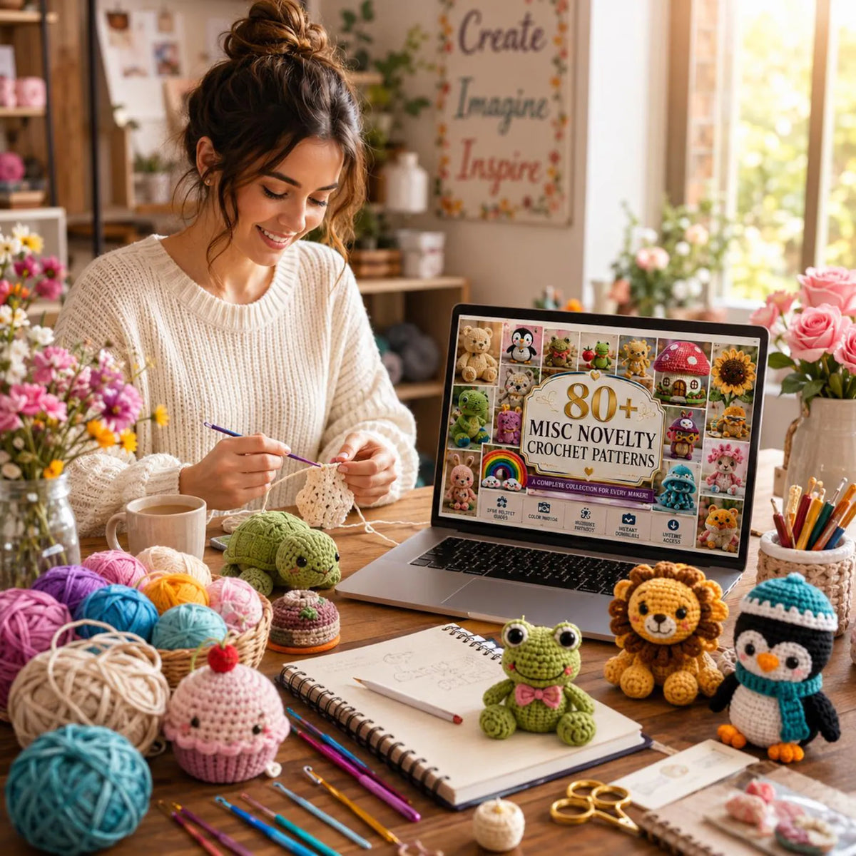 80+ Novelty Crochet Patterns Bundle | Amigurumi, Toys, Gifts, Decor (PDF Download)