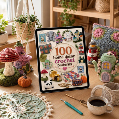 100+ Home Decor Crochet Patterns Bundle | Fairy Houses, Pillows, Wreaths (PDF Download)