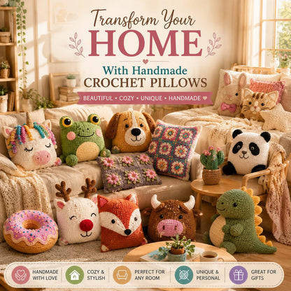 100+ Home Decor Crochet Patterns Bundle | Fairy Houses, Pillows, Wreaths (PDF Download)