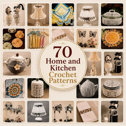 70 Vintage Home & Kitchen Crochet Patterns PDF Bundle (Digital Download)