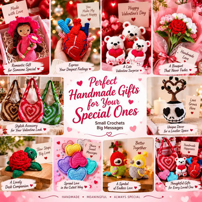 20 Valentine Crochet Patterns Bundle | Heart, Love Amigurumi Designs (PDF Download)