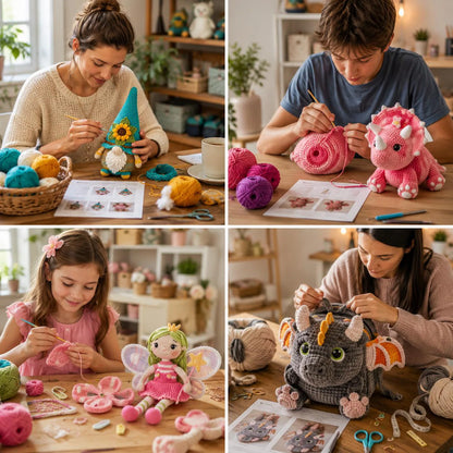 85+ Fantasy Mythical Crochet Patterns Bundle | Dragon, Unicorn, Fairy, Gnome Amigurumi (PDF Download)