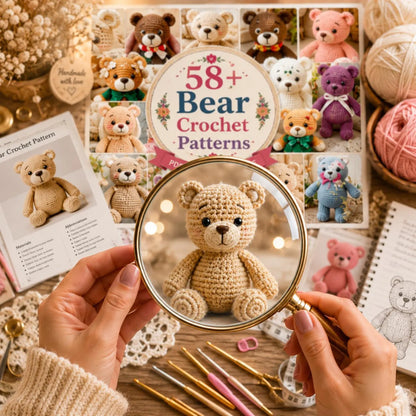 58+ Bear Crochet Patterns Bundle | Amigurumi PDF Patterns (Digital Download)