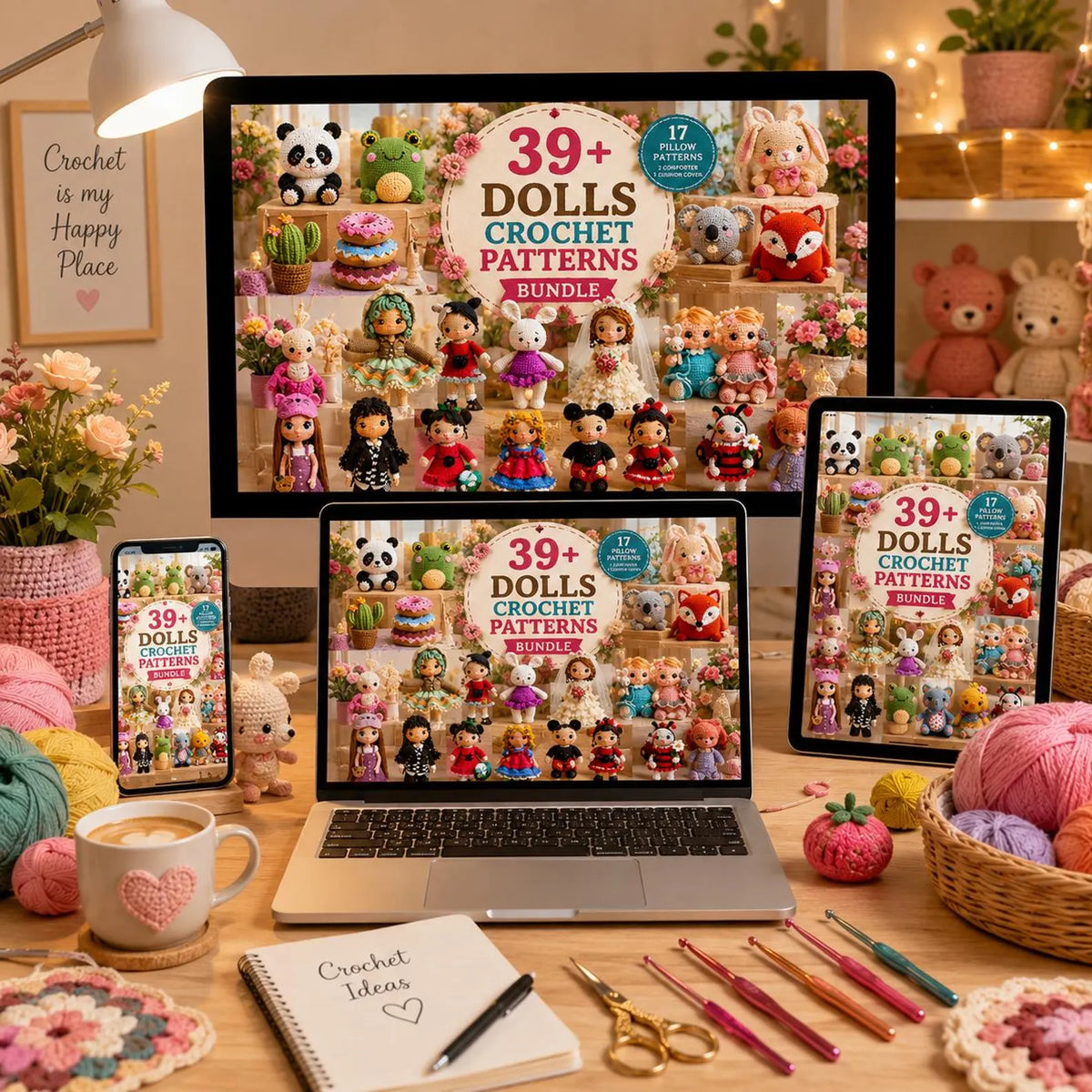 39 Amigurumi Doll Crochet Patterns Bundle | Handmade Plush Toy PDF Tutorial (Digital Download)