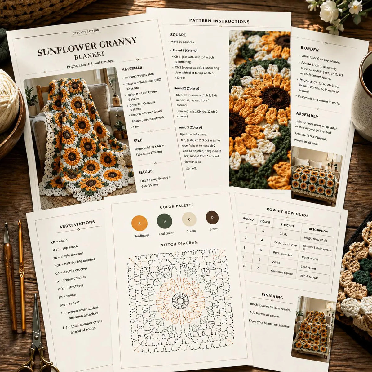 140+ Blanket Crochet Patterns Bundle | Granny Square, Baby, Throw Afghans (PDF Download)