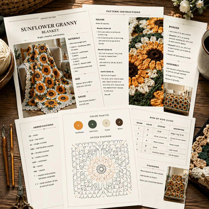 140+ Blanket Crochet Patterns Bundle | Granny Square, Baby, Throw Afghans (PDF Download)
