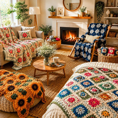 140+ Blanket Crochet Patterns Bundle | Granny Square, Baby, Throw Afghans (PDF Download)