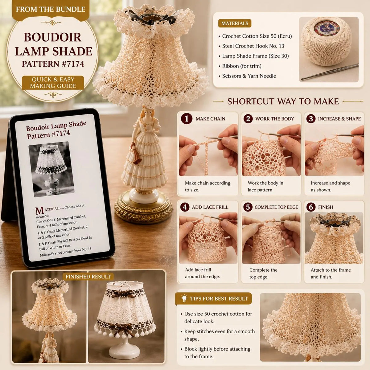 70 Vintage Home & Kitchen Crochet Patterns PDF Bundle (Digital Download)