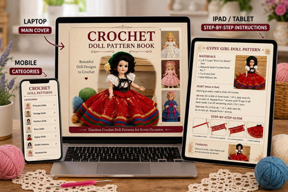 130 Vintage Doll Crochet Patterns Bundle | Amigurumi, Handmade Toys (PDF Download)