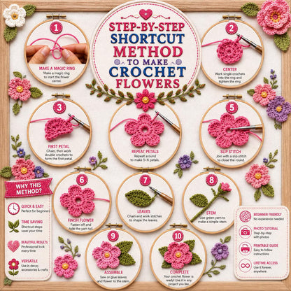 50 Floral Embroidery Patterns | Botanical Hand Stitch Designs (PDF Download)