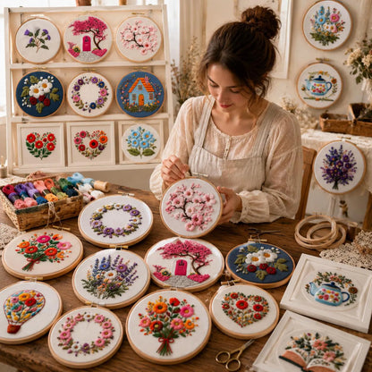 50 Floral Embroidery Patterns | Botanical Hand Stitch Designs (PDF Download)