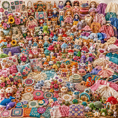 18000 Crochet Patterns Bundle, Amigurumi, Animals, Dolls, Flowers, Bags, Vintage (PDF Patterns)