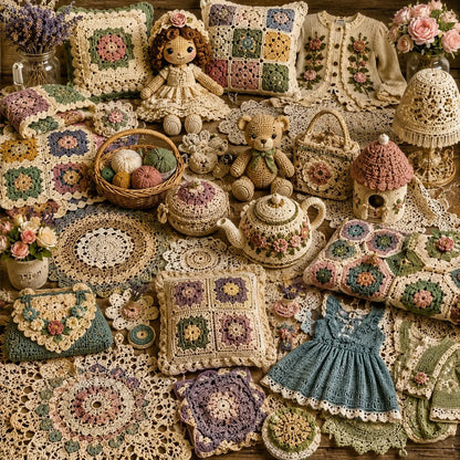 18000 Crochet Patterns Bundle, Amigurumi, Animals, Dolls, Flowers, Bags, Vintage (PDF Patterns)