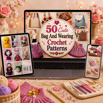 50 Crochet Bag & Wearable Patterns | DIY Fashion Accessories (PDF Patterns)