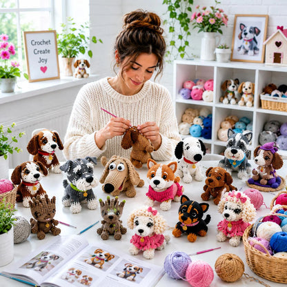 28 Dog Amigurumi Crochet Patterns | Puppy Plushies (PDF Download)