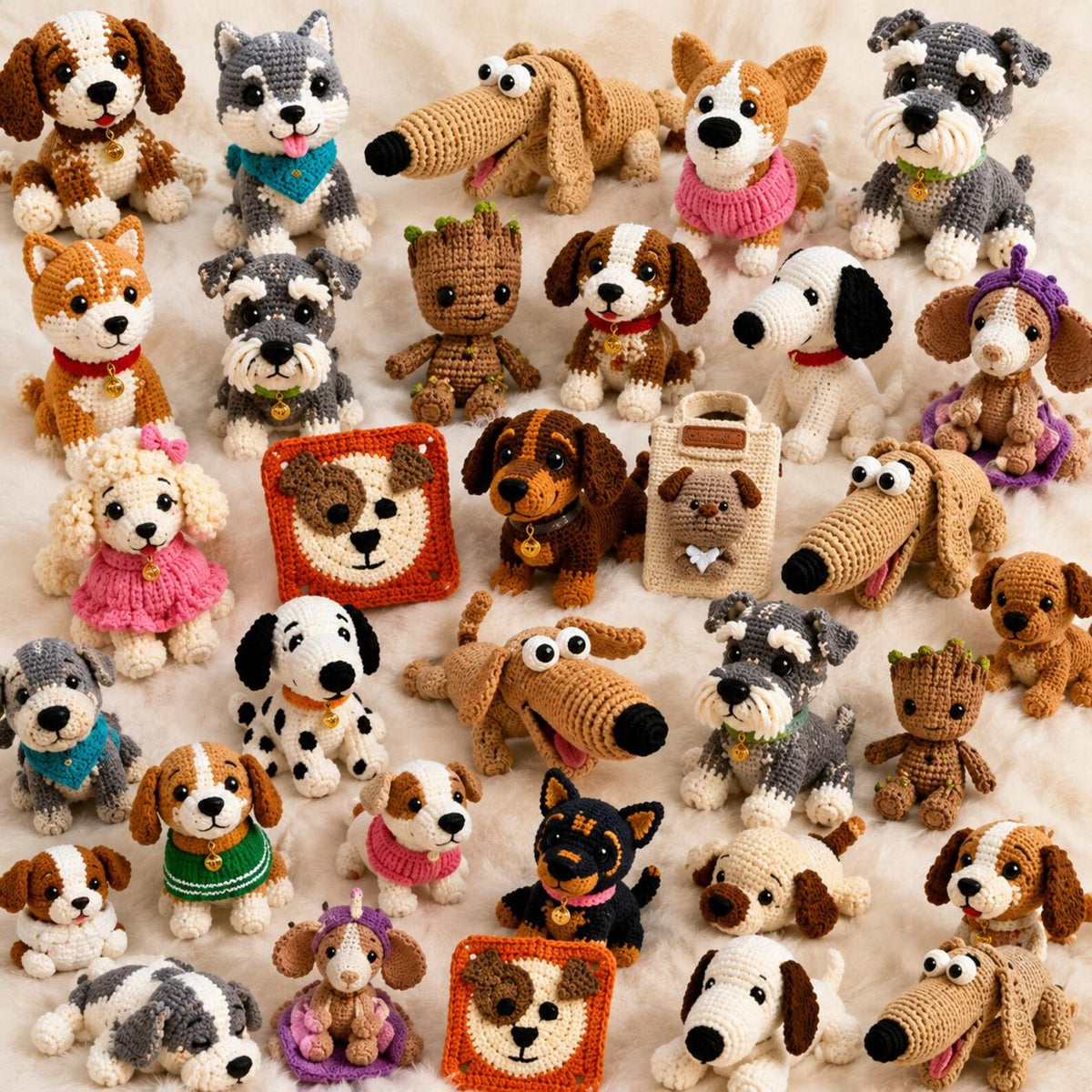 28 Dog Amigurumi Crochet Patterns | Puppy Plushies (PDF Download)